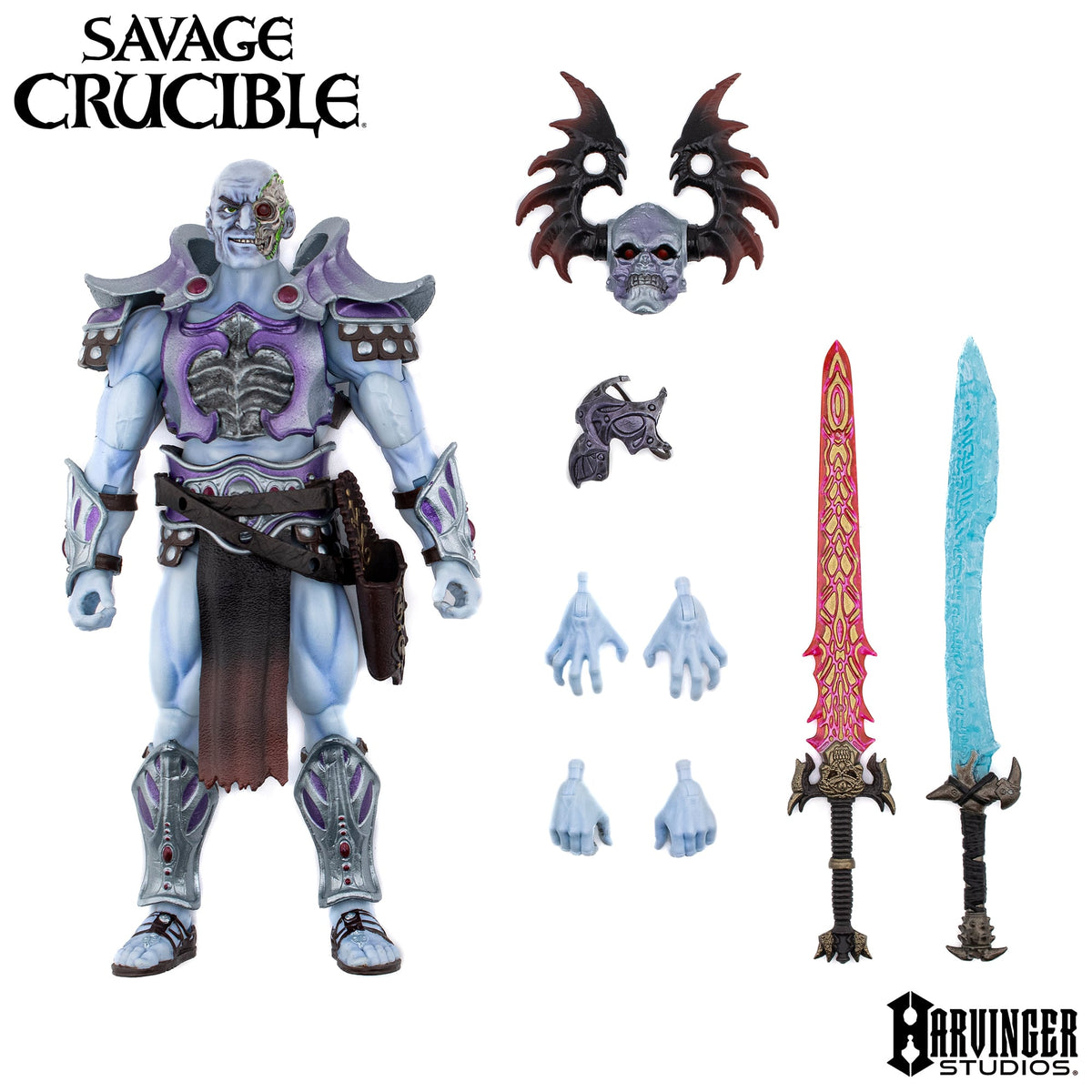 Naraka the Undying Savage Crucible 6-Inch Action Figure — Accessories Included with Alternate Hands, Skull Accessory, and Two Swords