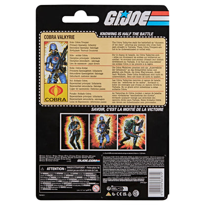 Cobra Valkyrie G.I. Joe Classified Retro 6-Inch Figure — Card Back with Character Bio Detail