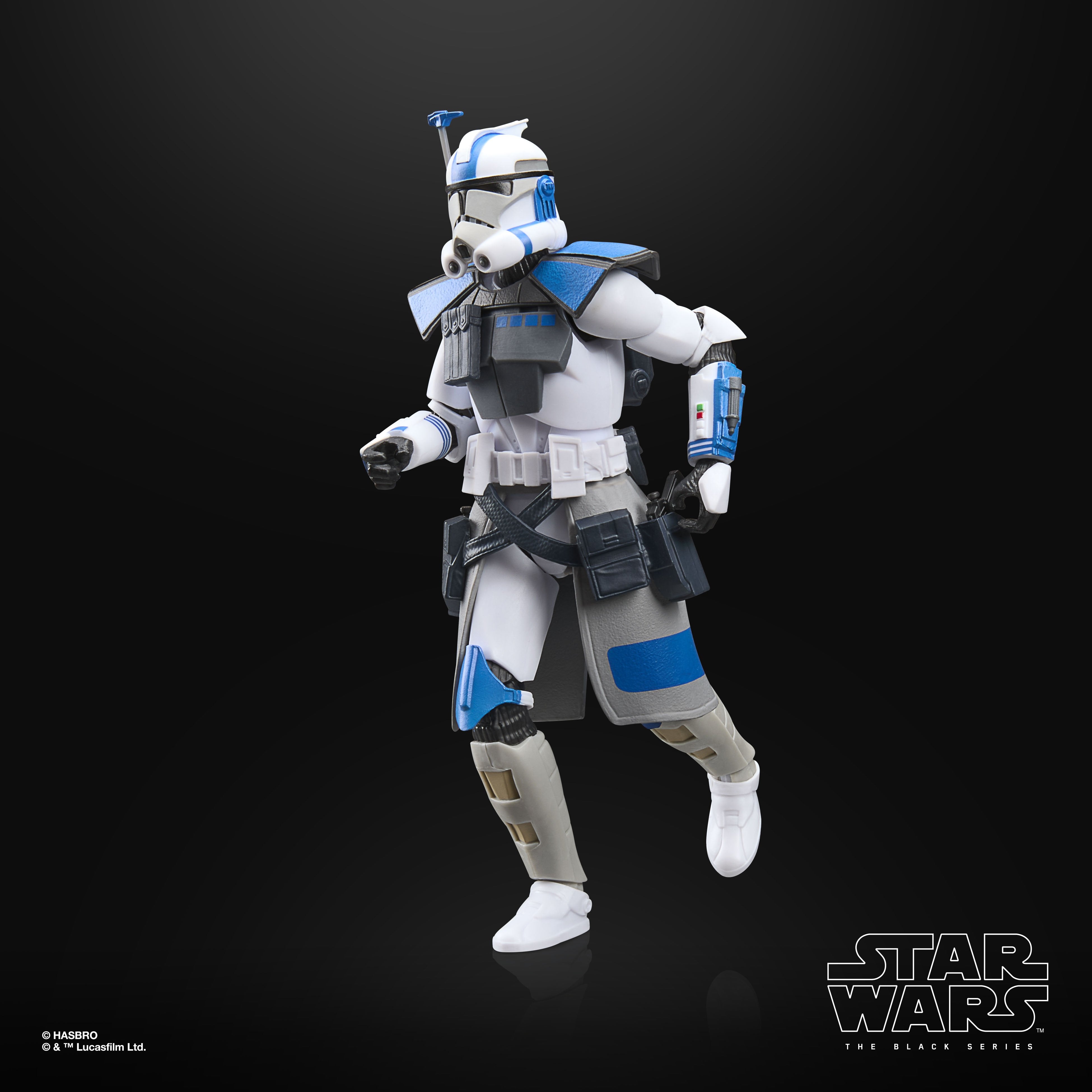 ARC Commander Colt Star Wars The Black Series 6-Inch Figure — Side View with Running Stance and Blue Pauldrons