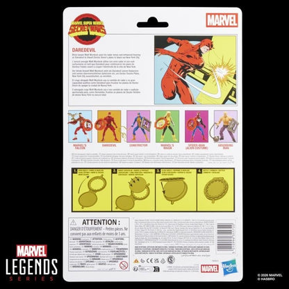 Daredevil Secret Wars Marvel Legends 6-Inch Figure — Card Back with Wave Lineup and Shield Instructions