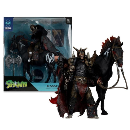 Spawn Bloodaxe Dark Ages Two-Pack — Window Box Package Front with Figure and Horse