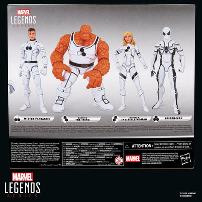 Future Foundation Thing & Invisible Woman Marvel Legends 6-Inch — Box Back with Full Team Line-Up