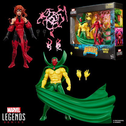 Vision & Scarlet Witch Marvel Legends Two-Pack — Full Contents Display with Retail Box