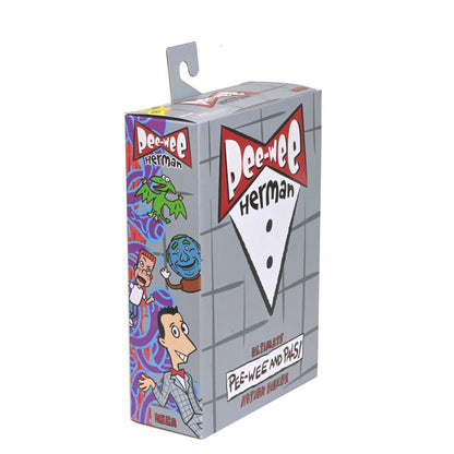 Pee-Wee Herman NECA Ultimate Pee-Wee and Pals Window Box — Box Side View with Character Illustrations