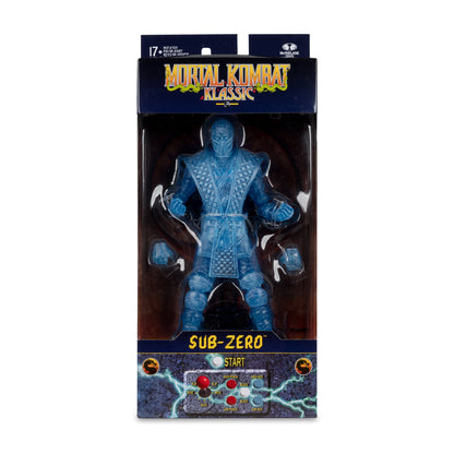 Sub-Zero (Ice Clone) Mortal Kombat Klassic 7-Inch — Bubble Detail Showing Figure in Package Front View