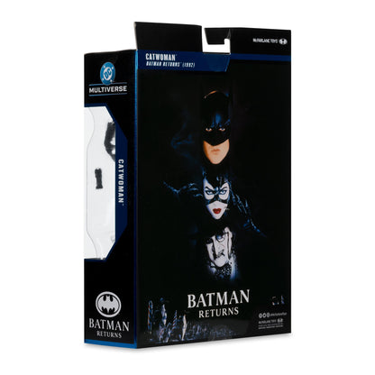Catwoman Battle Damage DC Multiverse 7-Inch Deluxe Figure — Package Back with Batman Returns Box Art
