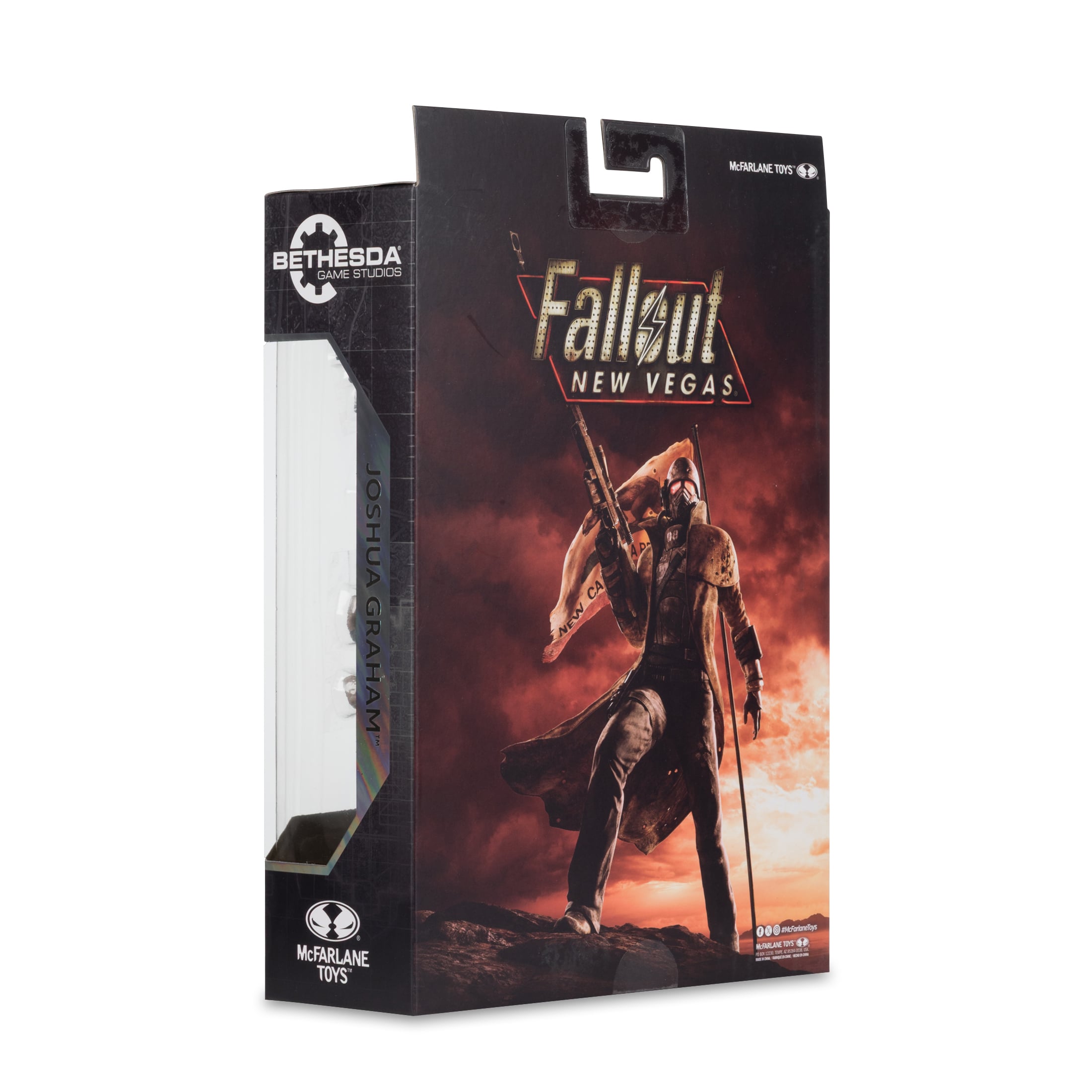 Joshua Graham Fallout New Vegas McFarlane Gaming Edition 7-Inch Figure — Box Back View Showing Fallout New Vegas Key Art
