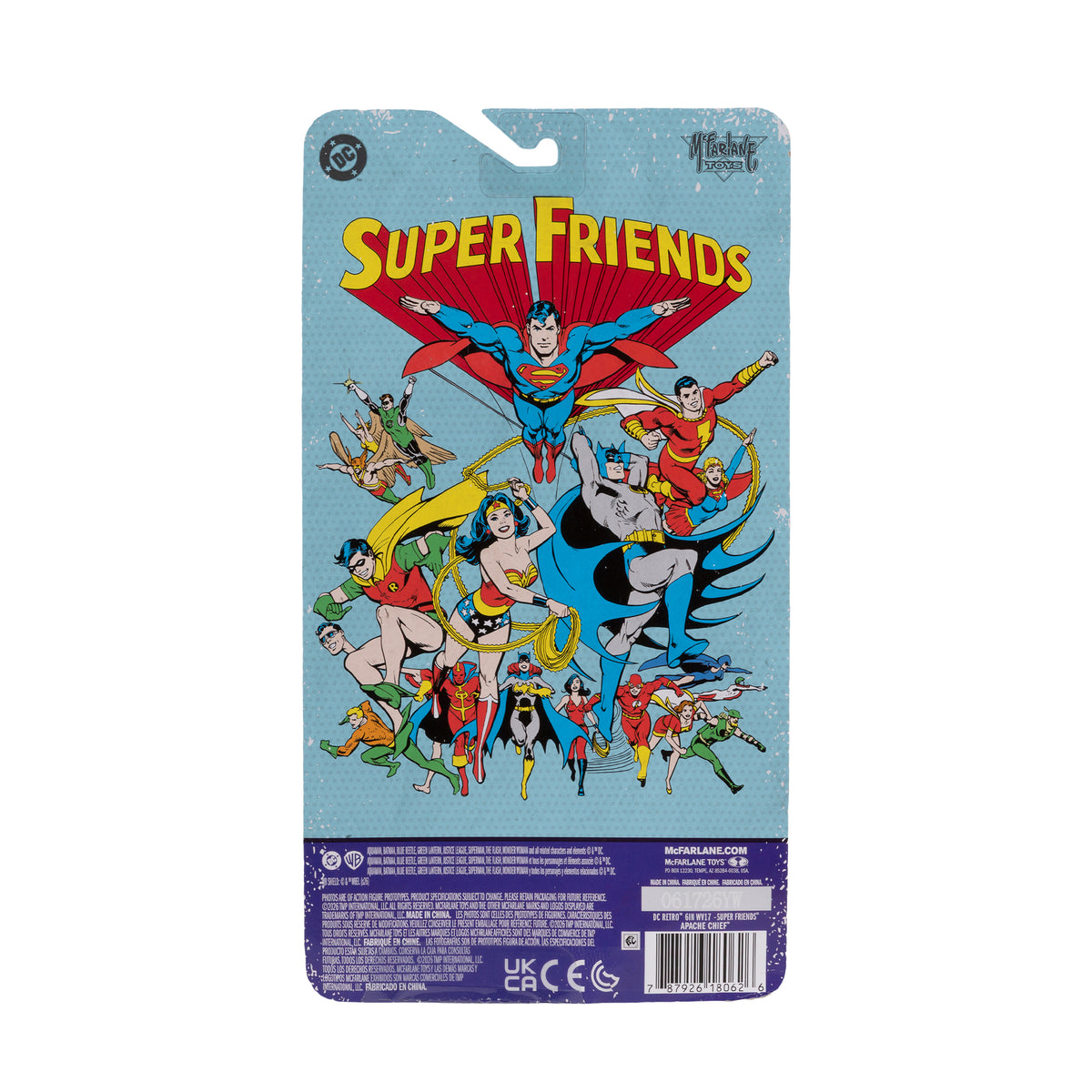 Apache Chief DC Super Friends 6-Inch Action Figure — Card Back with Super Friends Hero Artwork