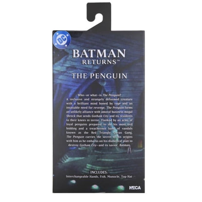 The Penguin Batman Returns 8-Inch Clothed Figure NECA — Window Box Back Package Detail