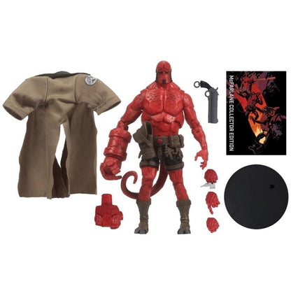 Hellboy McFarlane Collector Edition 7-Inch Figure — Back View Showing Tail and Jacket