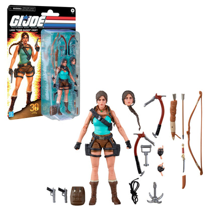 Lara Croft G.I. Joe Classified Series 6-Inch Figure — Package and Contents Display