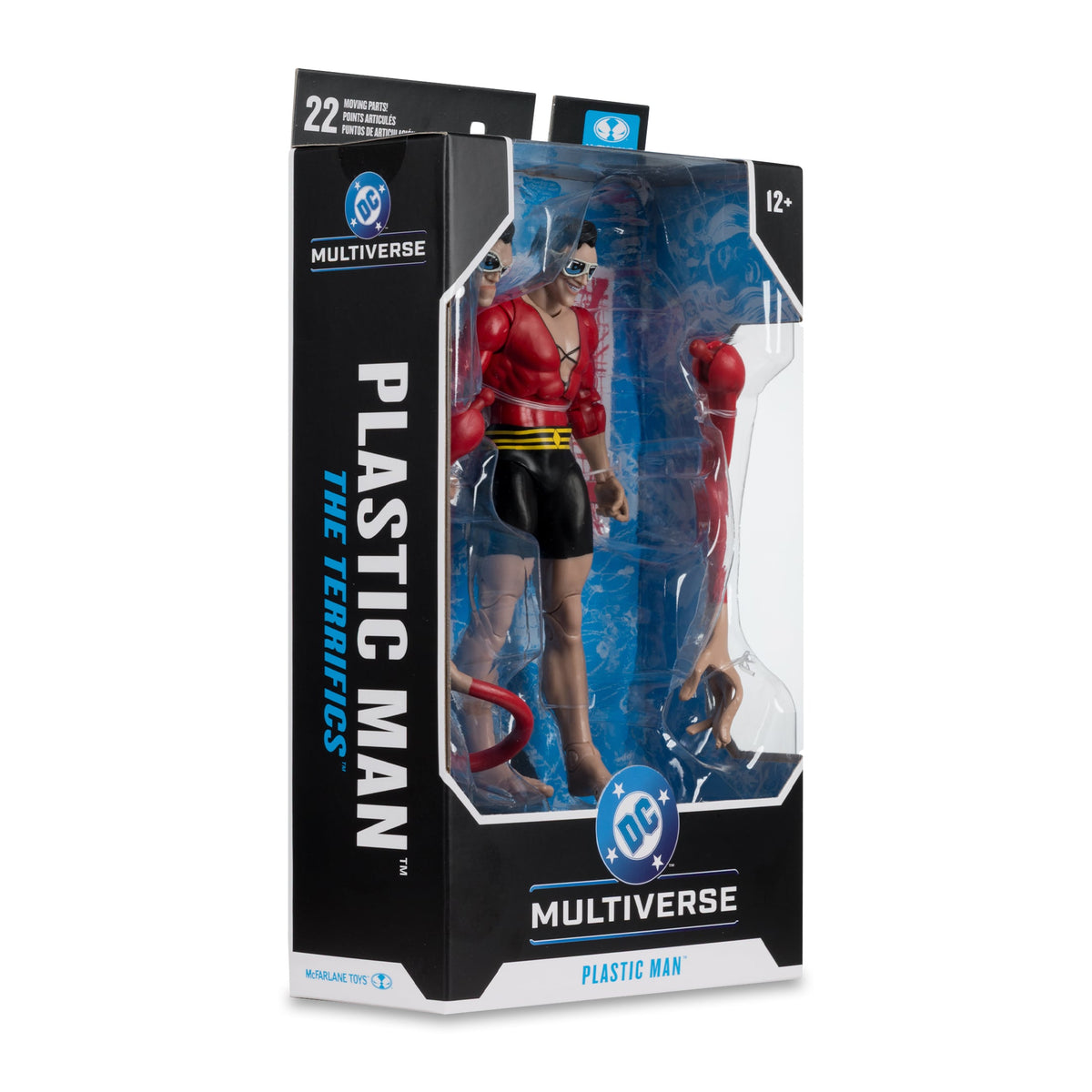 Plastic Man DC Multiverse 7-Inch Figure — Package Side View with The Terrifics Branding