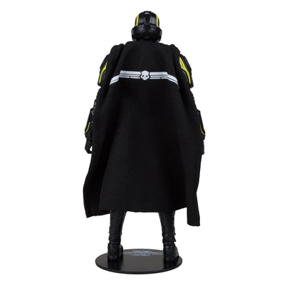 B-01 Tactical Helldiver Helldivers 2 McFarlane Elite Edition 7 Inch — Back View Showing Fabric Cape with Helldivers Skull Insignia