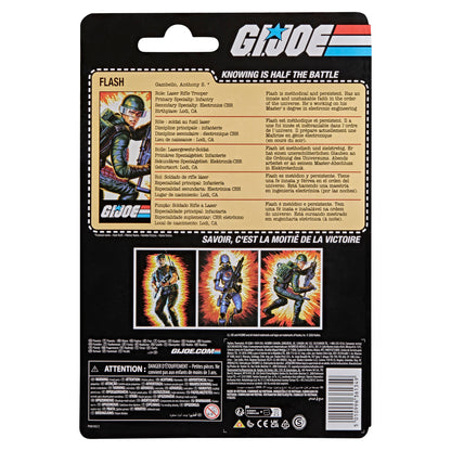 Flash G.I. Joe Classified Retro Collection 6-Inch Figure — Card Back with Original Filecard Bio and Character Art