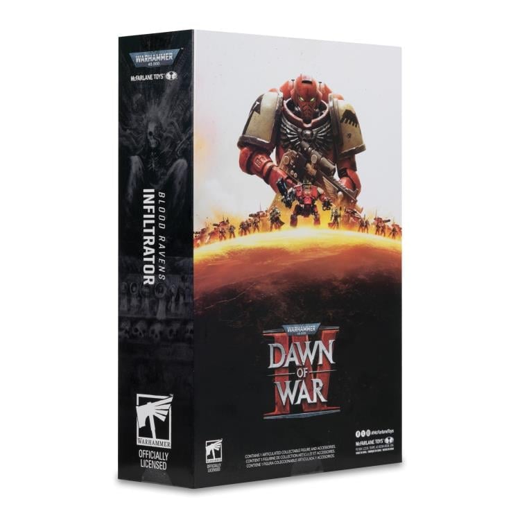 Blood Ravens Infiltrator Warhammer 40K Dawn of War IV 7-Inch Figure — Box Back Art Close-Up