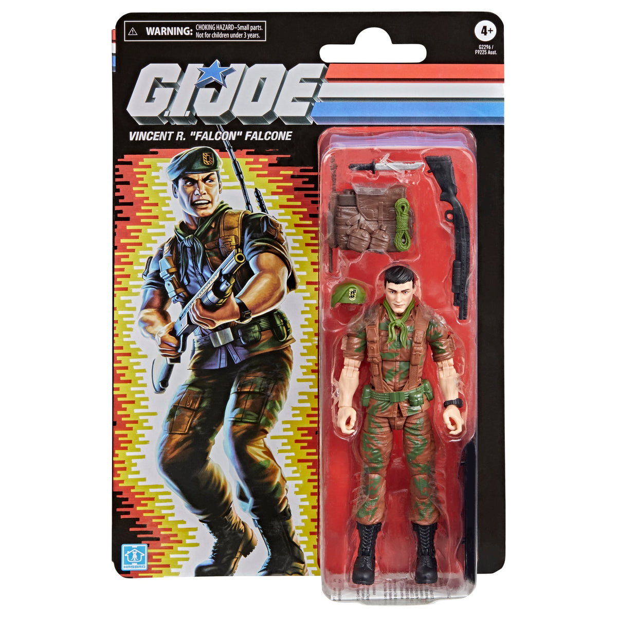 Falcon G.I. Joe Classified Retro Collection 6-Inch Figure — Box Front Retro Card with Full Contents Display