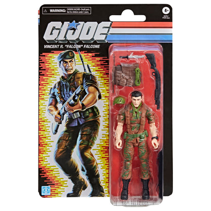 Falcon G.I. Joe Classified Retro Collection 6-Inch Figure — Box Front Retro Card with Full Contents Display