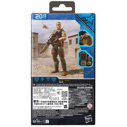 Duke G.I. Joe Classified Series 6-Inch Figure — Box Back with Character Art