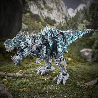 Grimlock Studio Series Titan Class T-Rex Mode — Figure Detail Close-Up of Open Jaws and Teeth