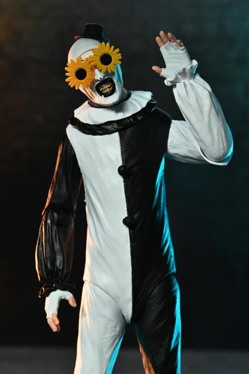Art the Clown Terrifier 2 NECA Ultimate 7-Inch — Sunflower Sunglasses Faceplate Waving Pose