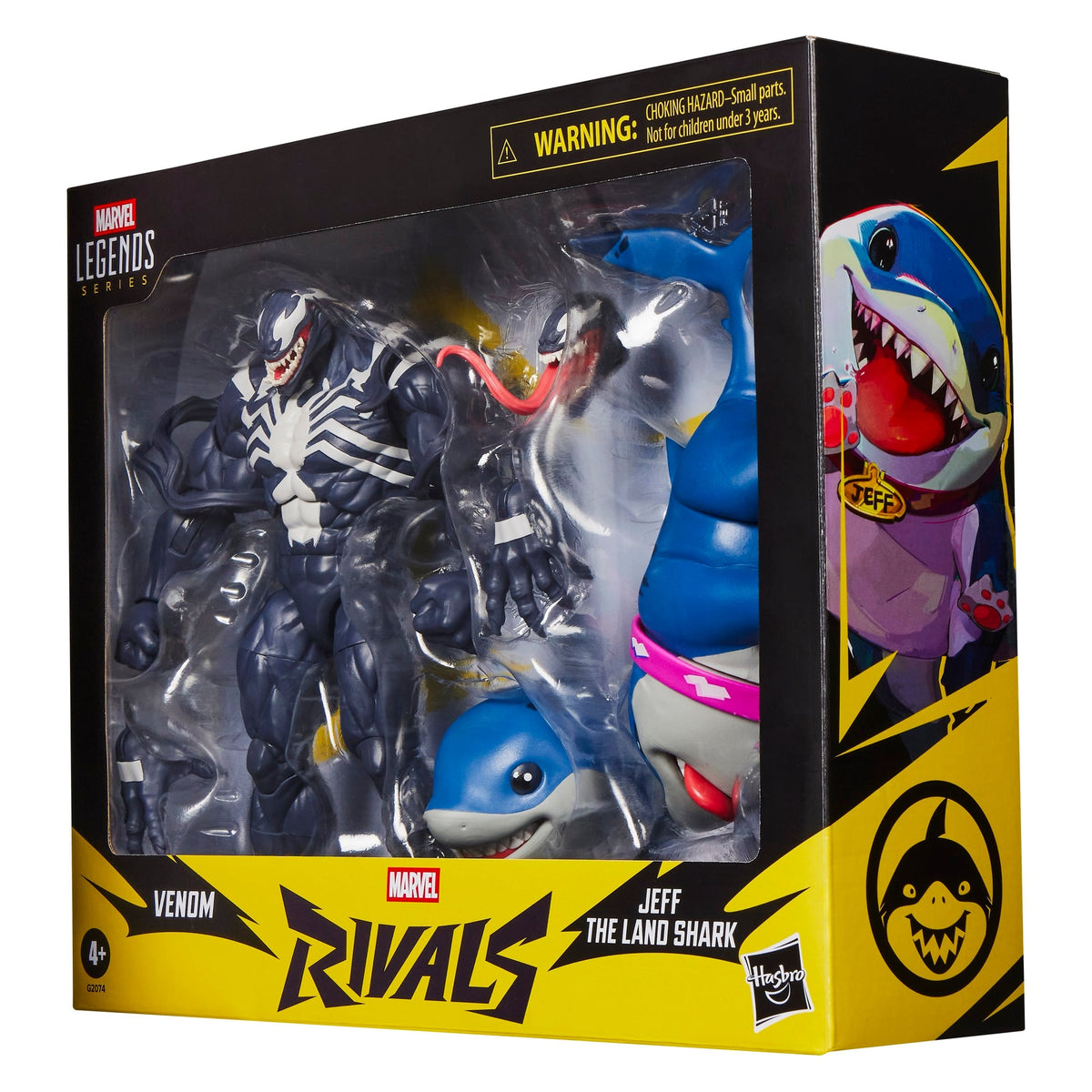 Venom and Jeff the Land Shark Marvel Legends Two-Pack — Box Side View Showing Window Package