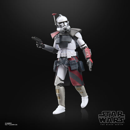 ARC Commander Havoc Star Wars The Black Series 6-Inch Figure — Front View with Blaster Drawn and Red Armor Markings
