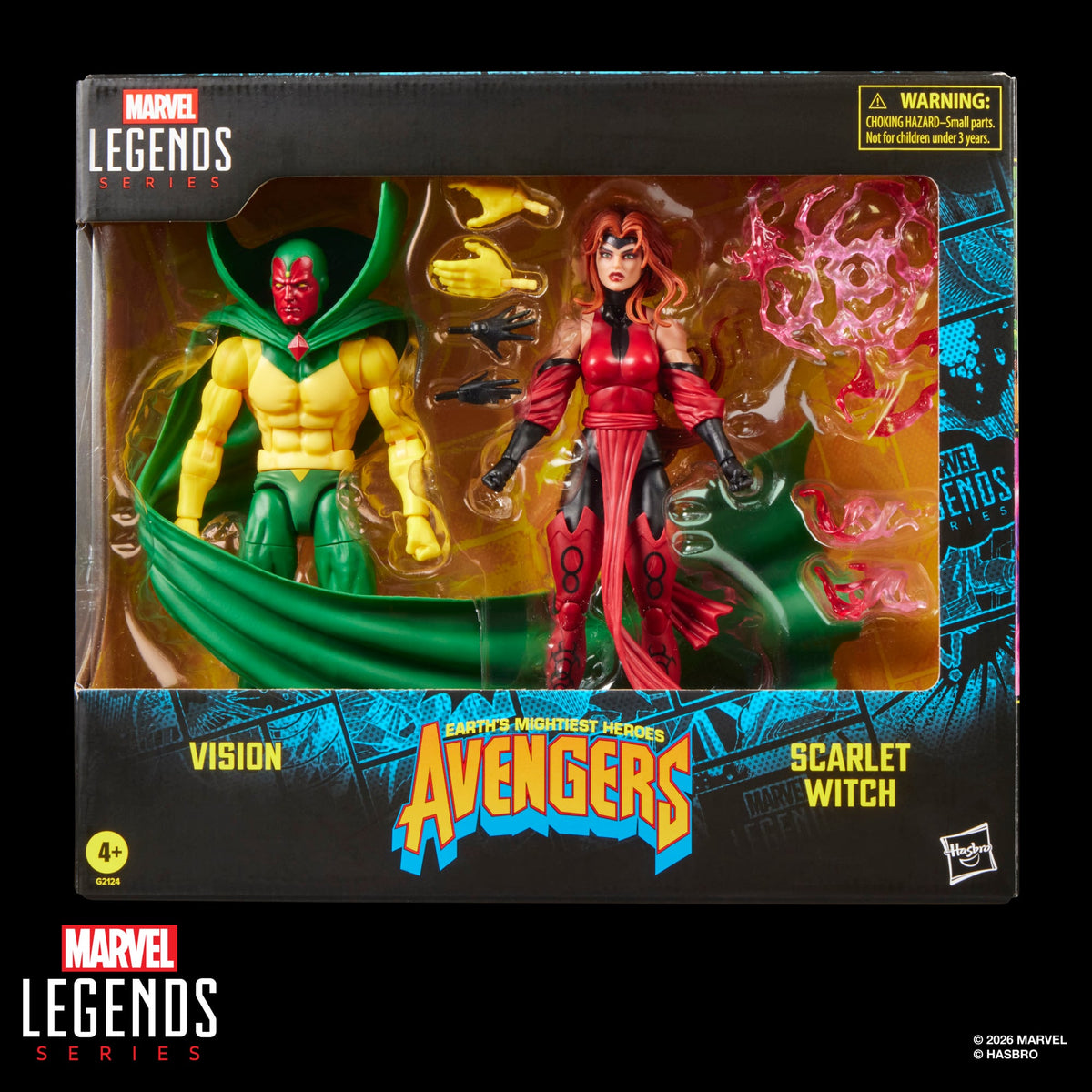 Vision & Scarlet Witch Marvel Legends Two-Pack — Package Front View Window Box