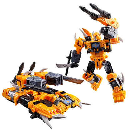 Herald of Unicron Age of the Primes Leader Class Figure — Both Modes Side by Side Comparison