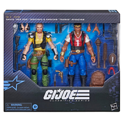Red Dog & Taurus G.I. Joe Classified Series 6-Inch Two-Pack — Bubble Detail Showing Figures and Accessories in Package