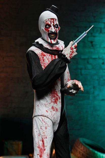 Art the Clown Terrifier 2 Ultimate 7-Inch Figure — Front View Holding Syringe
