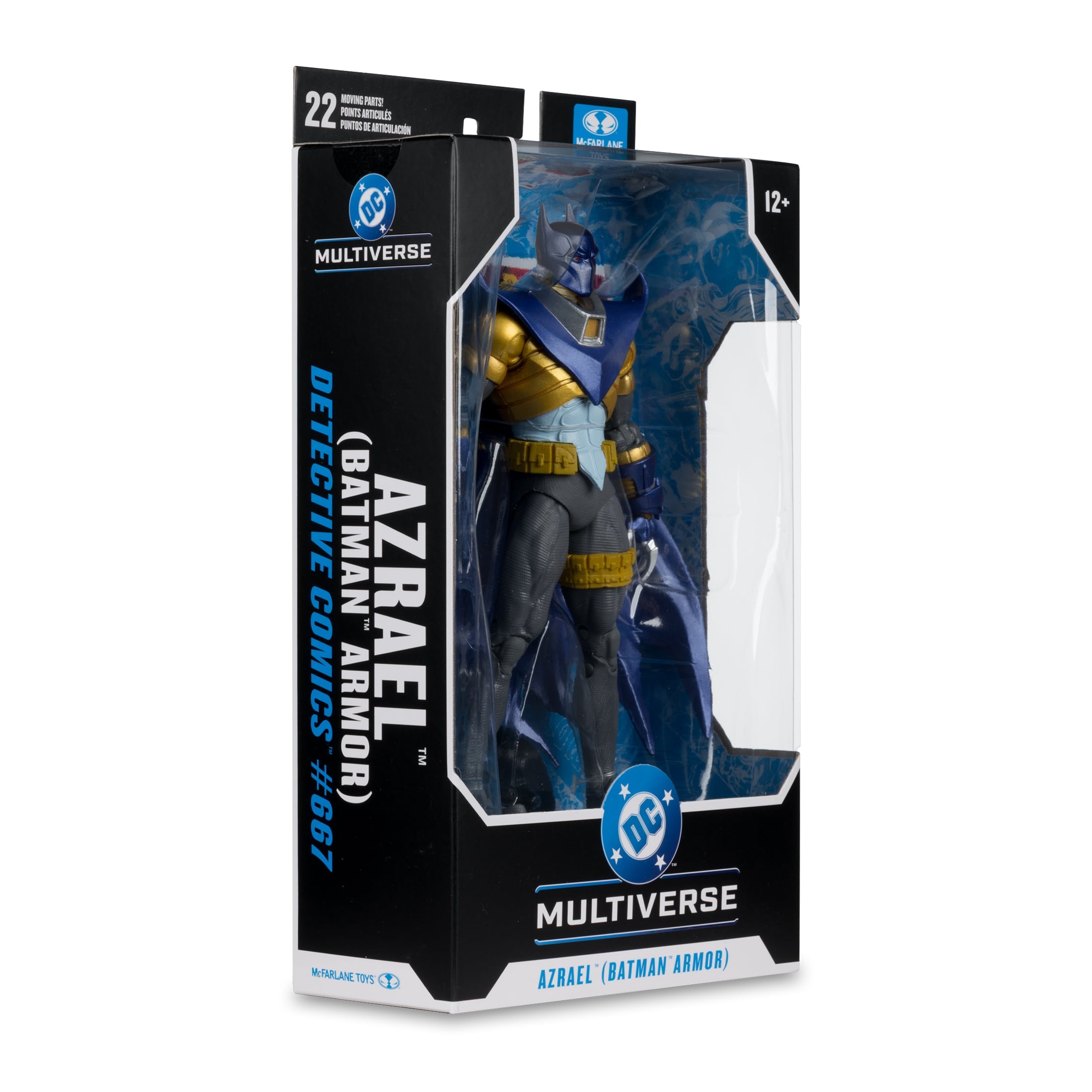 Azrael Batman Armor DC Multiverse 7-Inch Action Figure — Package Side View Showing Detective Comics #667 Branding