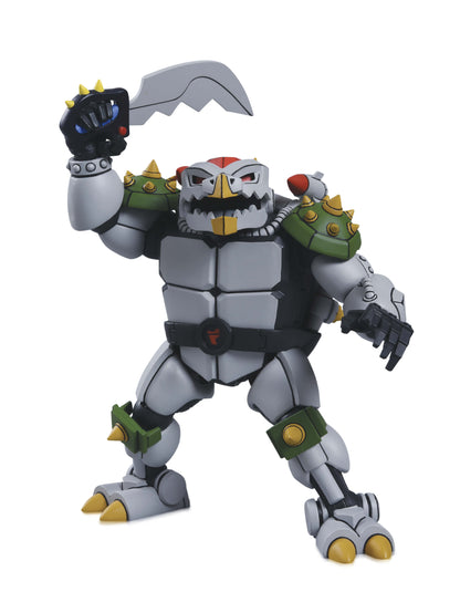 Robo Tokka TMNT 1987 7-Inch Figure — Front View White Background Cyber Saber Raised