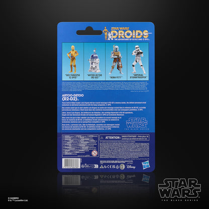 R2-D2 Droids Black Series 6-Inch Figure — Card Back with Wave Lineup and Character Bio