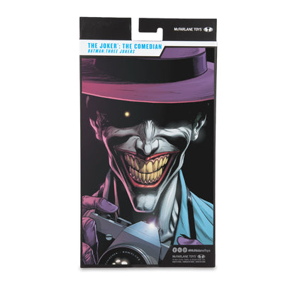Joker The Comedian DC Multiverse 7-Inch Figure — Box Back Art Close-Up Batman Three Jokers Comic Artwork