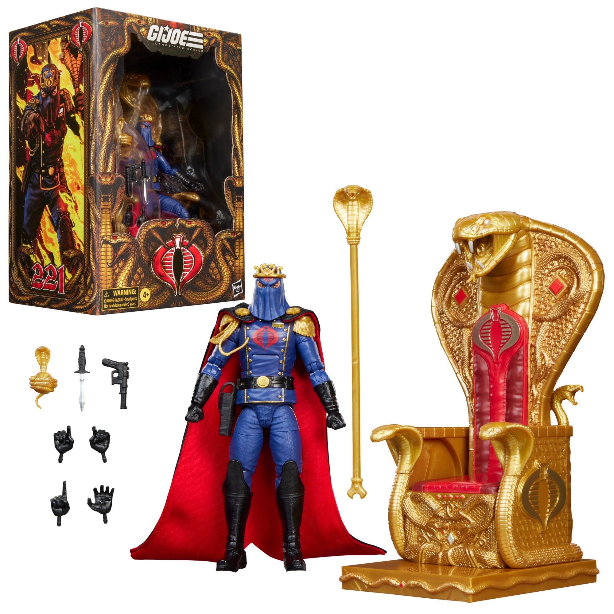 Cobra Commander Classified Series 6-Inch Figure — Box Art Close-Up Package Front with Window