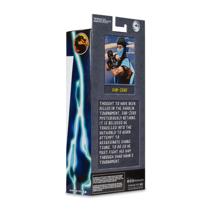 Sub-Zero (Ice Clone) Mortal Kombat Klassic 7-Inch — Package Detail Showing Character Bio and In-Game Artwork