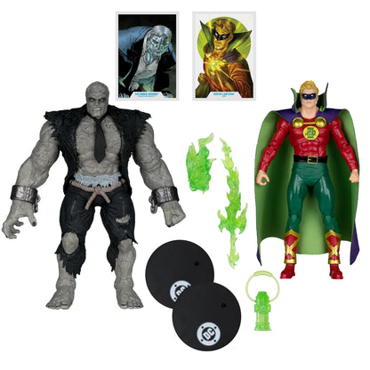 Solomon Grundy vs. Green Lantern JSA DC Multiverse 7-Inch Two-Pack — Contents Display with Accessories and Collector Cards