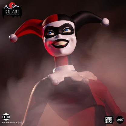 Harley Quinn Batman Animated Series 1/6 Scale Figure — Cinematic Head Sculpt Close-Up with Logos