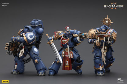 Ultramarines Heavy Artificer Armor Space Marine 2 JoyToy 1/18 — Two-Figure Display with Lieutenant Titus Dramatic Pose