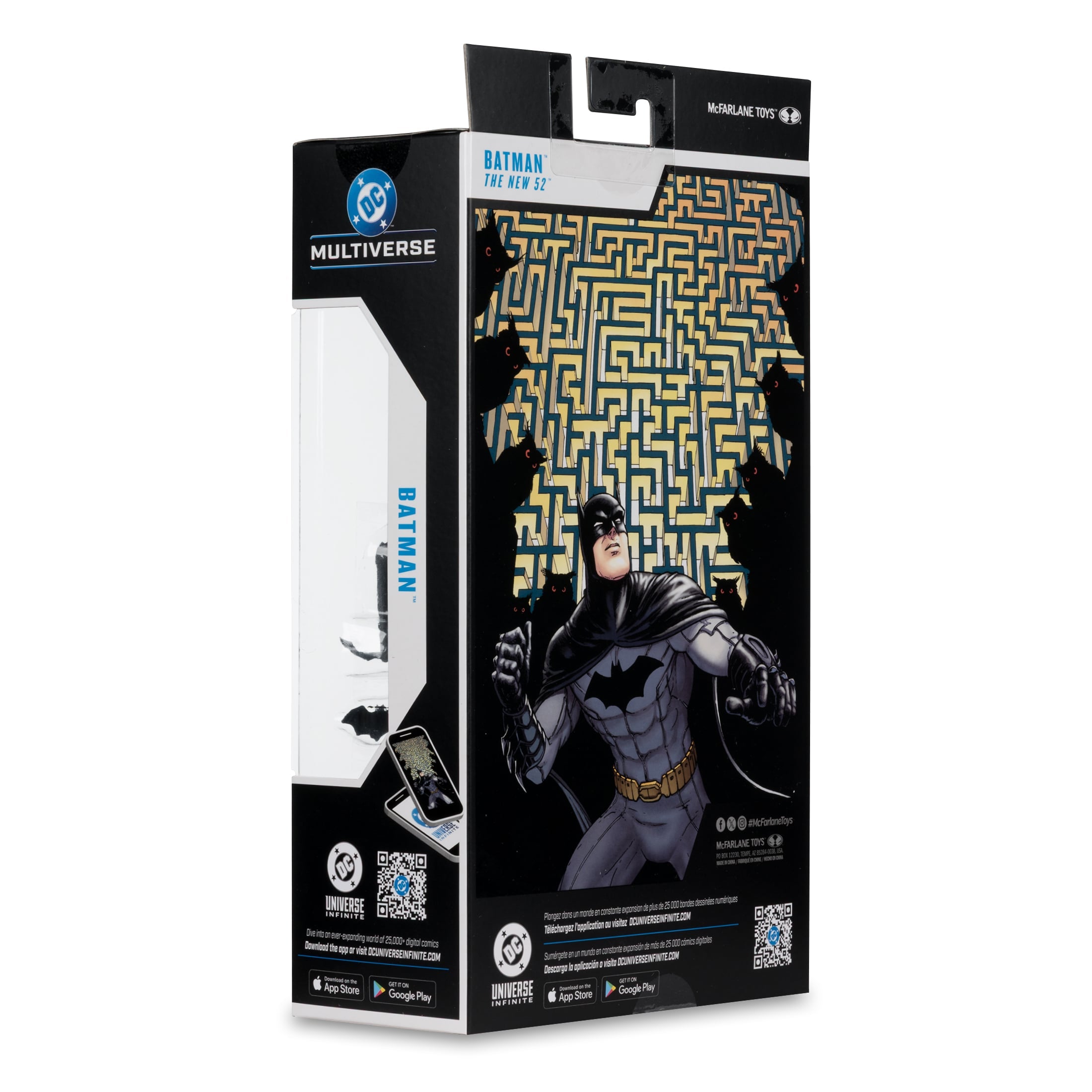 Batman New 52 DC Multiverse 7-Inch Figure — Box Back with New 52 Comic Artwork