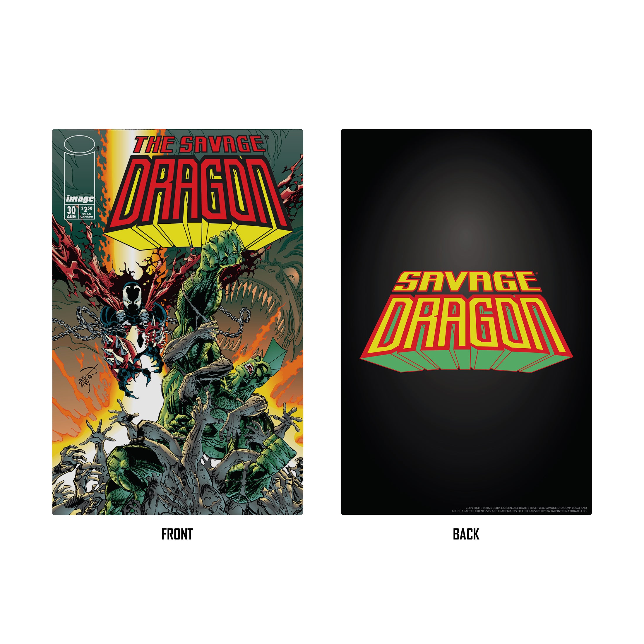 Savage Dragon McFarlane Elite Edition Image Comics Founders Series — Card Front and Card Back
