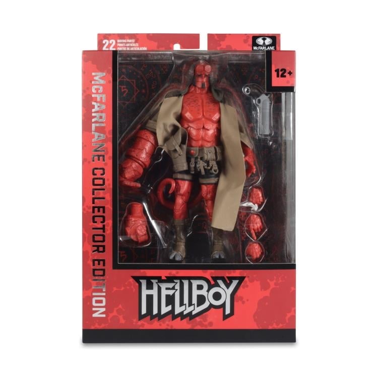 Hellboy McFarlane Collector Edition 7-Inch Figure — Figure Beside Retail Box Front