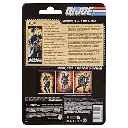 Falcon G.I. Joe Classified Retro Collection 6-Inch Figure — Card Back Showing Filecard and Character Bio
