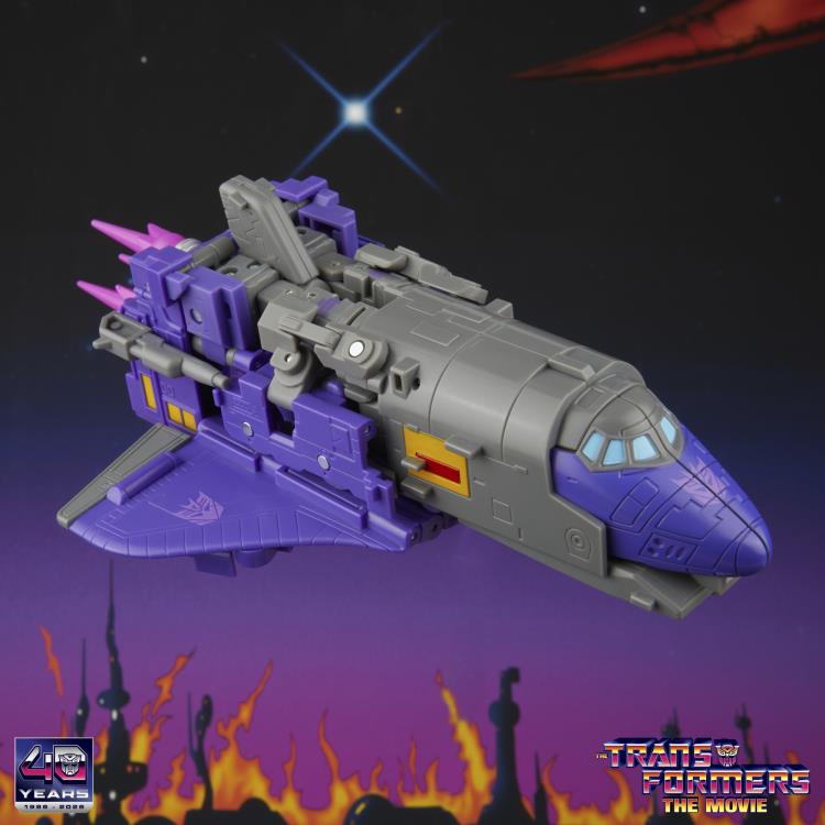 Astrotrain Studio Series 86 Leader Figure — Space Shuttle Mode Top Angle Nose Detail Blast Effect