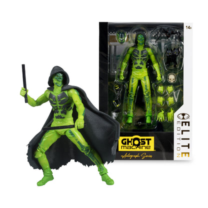 Geiger McFarlane Elite Edition 7-Inch Action Figure — Out of Box Articulation Pose with Cape and Baton Alongside Packaged Figure