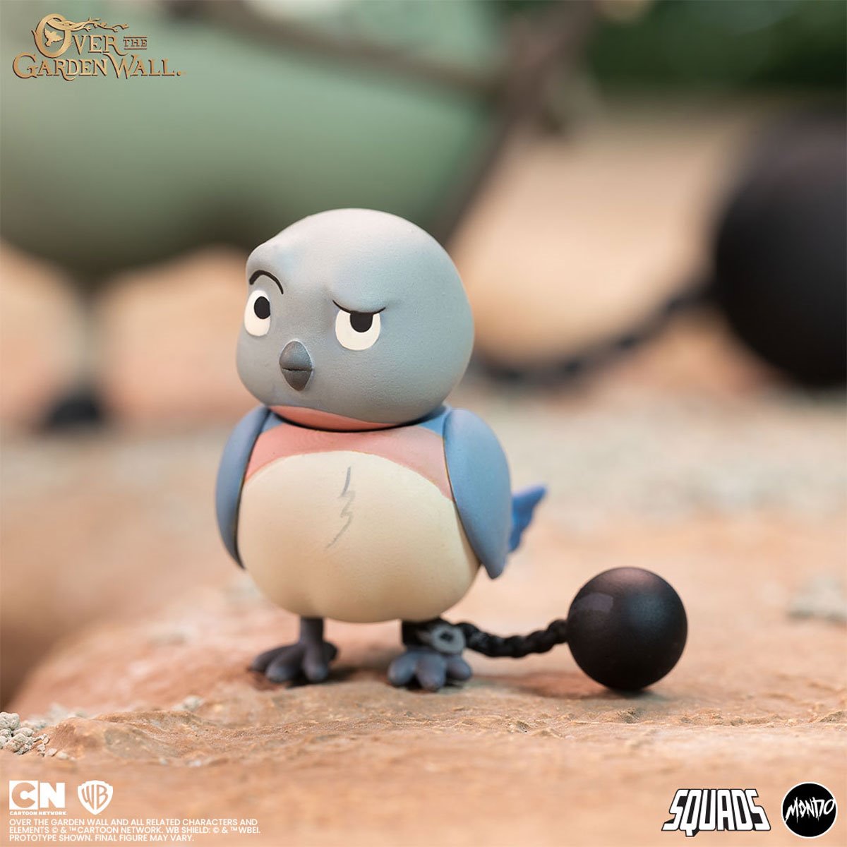 Over the Garden Wall Beatrice Bird Mondo Figure — Side View with Ball and Chain Accessory