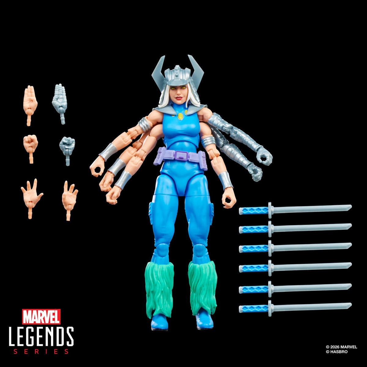 Marvel's Spiral Marvel Legends Gamerverse 6-Inch — Accessories Included with Six Swords, Alternate Hands, and Six-Arm Figure Detail