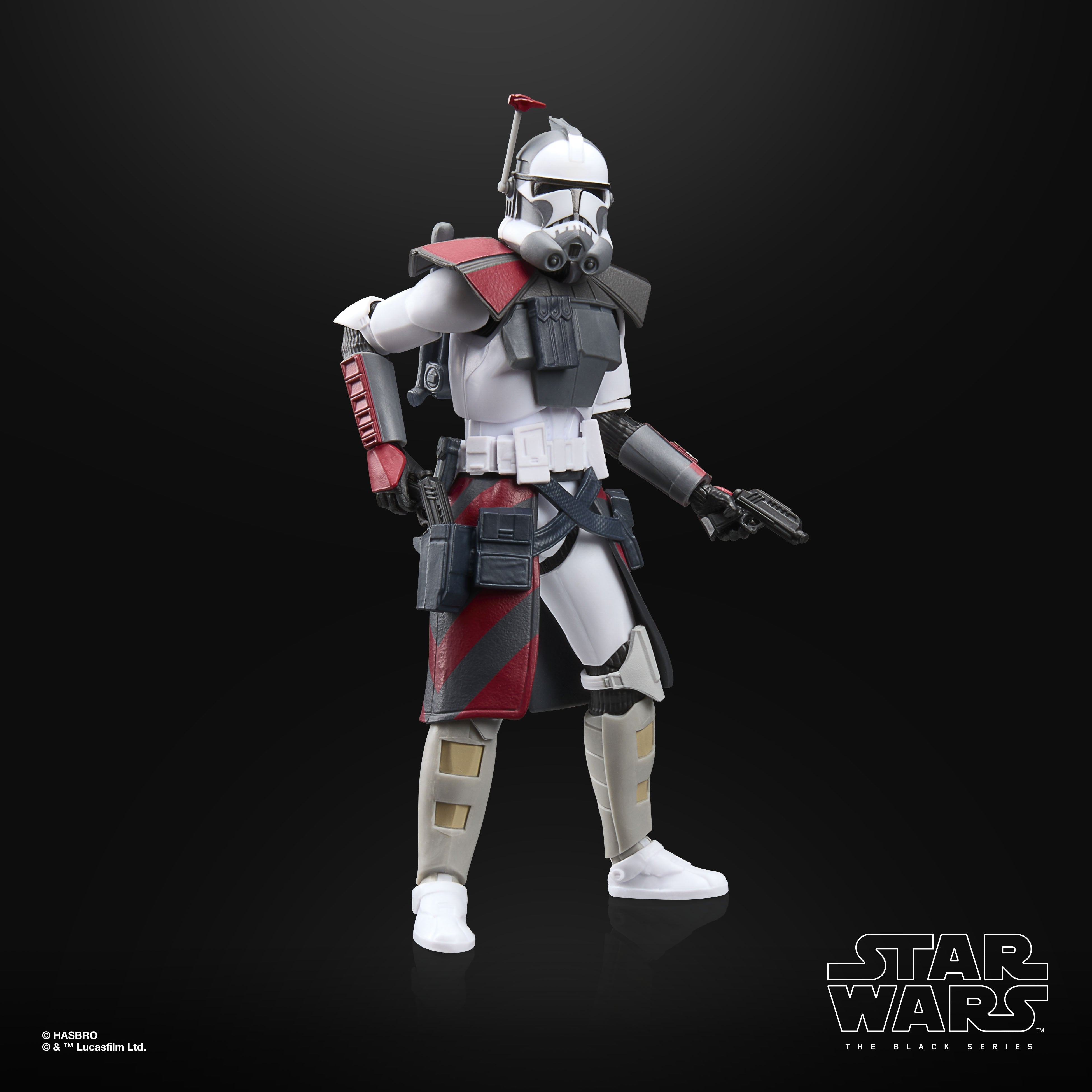 ARC Commander Blitz Star Wars The Black Series 6-Inch Figure — Side View Showing Backpack and Red Pauldron Detail