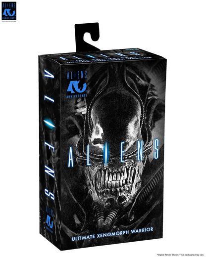 Aliens 40th Anniversary Ultimate Xenomorph Warrior NECA — Deluxe Window Box Front Package Art