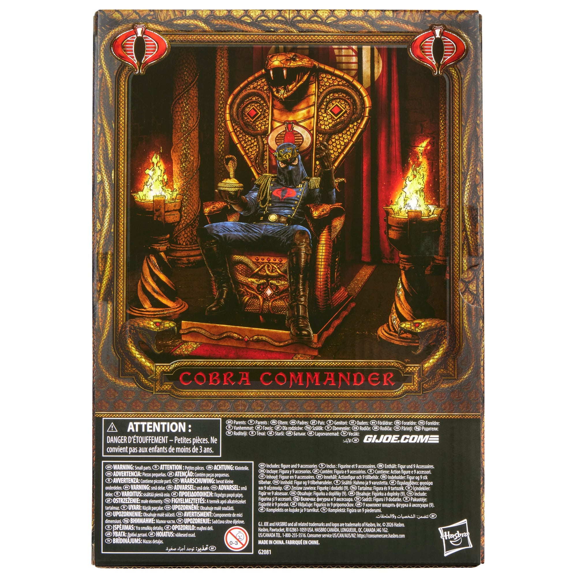 G.I. Joe Classified Series #221 Cobra Commander Action Figure with Throne Set (Preorder)